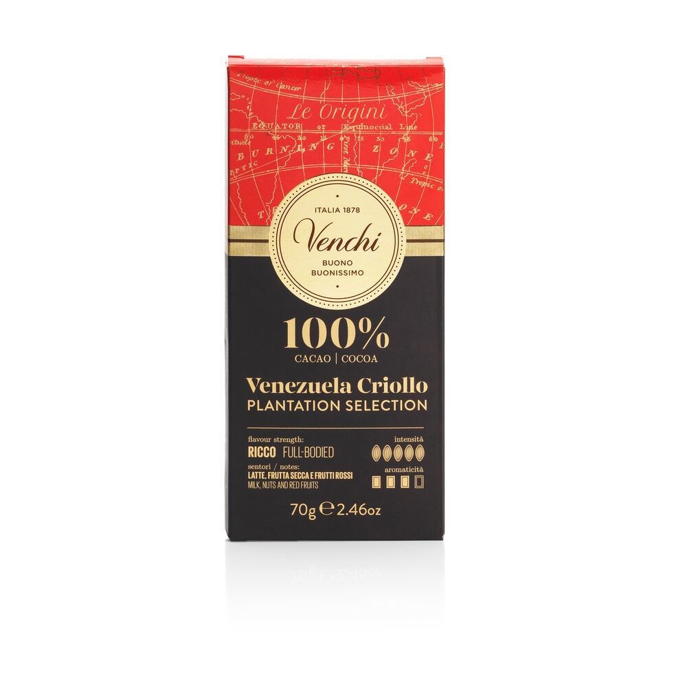 Venchi Venezuela 100% Single Origin Dark Chocolate Bar - 70g 117176