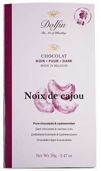 Dolfin 60% Dark Chocolate with Cashews Bar - 70g