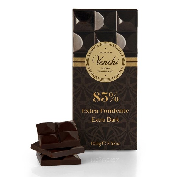 Venchi Cuor di Cacao 85% Extra Dark Chocolate Bar - 100g 116215
