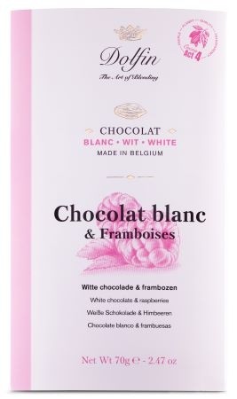 28% White Chocolate with Crunchy Raspberries Bar - 70g