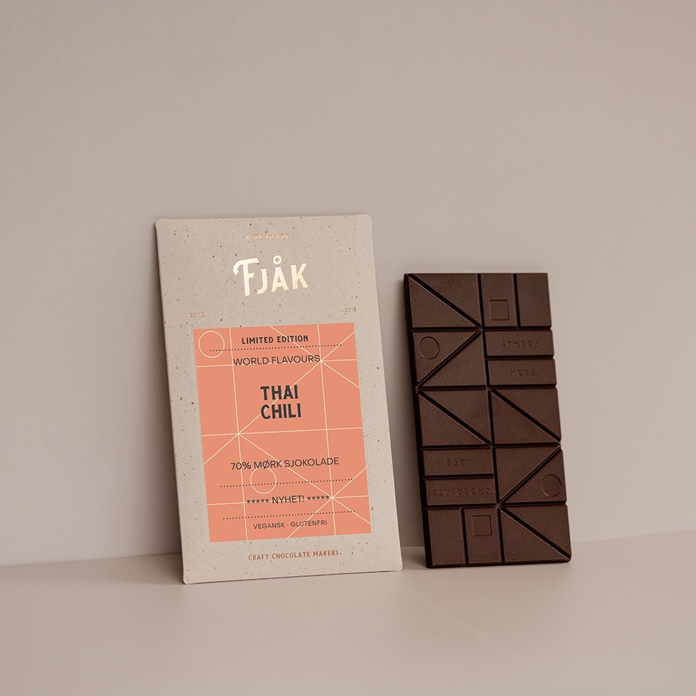 Thai Chili 70% Cacao Dark Chocolate Bar - 60g