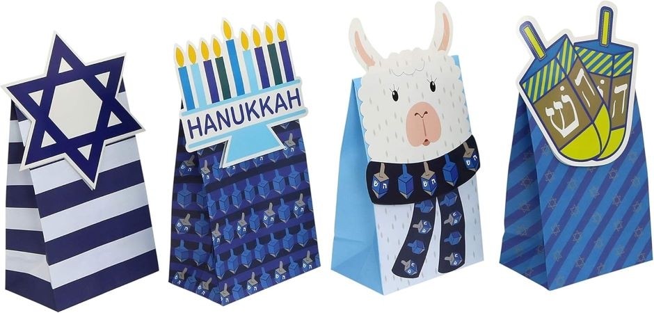 Hanukkah Die-Cut Flip Over Gift Bags – Add-on