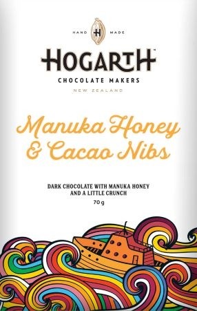 Manuka Honey & Cacao Nibs 70% Dark Chocolate Bar - 70g