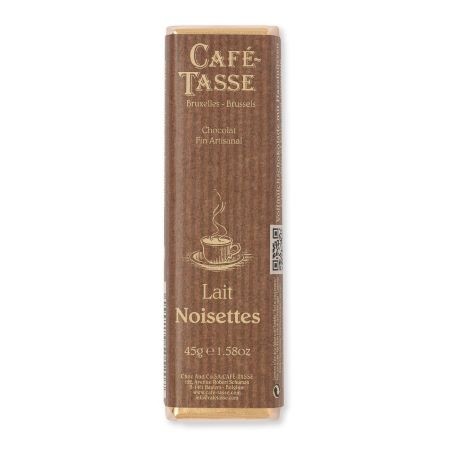 Cafe-Tasse Lait Noisettes 38% Milk Chocolate & Hazelnuts Bar - 45g