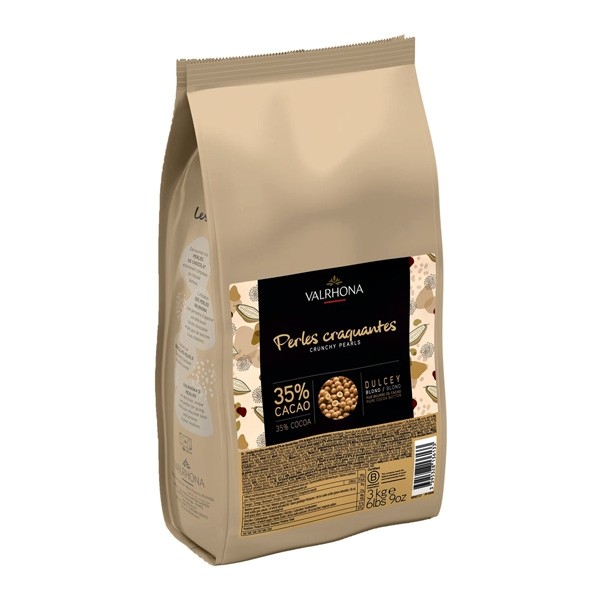 Valrhona Les Perles Croquantes Dulcey 35% Blond Chocolate Crunchy Pearls - 3kg 10840