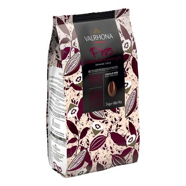 Valrhona P125 Cœur de Guanaja Les Feves 80% Dark Chocolate Discs - 3kg 6360