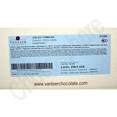 Callebaut Van Leer Dark Maltitol Sweetened Renny Dipping Compound VSD-EZ-7370001-021