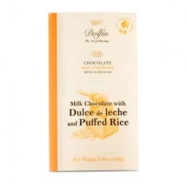 Dolfin Dolfin Dulce de Leche & Riz Souffle 37% Milk Chocolate with Caramel & Rice Bar - 70g