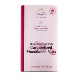 Dolfin Dolfin Noix de Macadamia Caramelisees 37% Milk Chocolate & Caramel Macadamia Bar - 70 g