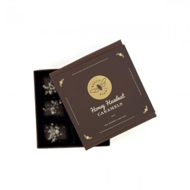 Bees & Beans Bees & Beans Honey Hazelnut Caramels in Dark Chocolate Box - 6 pc - 76g