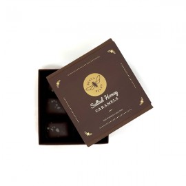 Bees & Beans Bees & Beans Salted Honey Caramels in Dark Chocolate Box - 76g