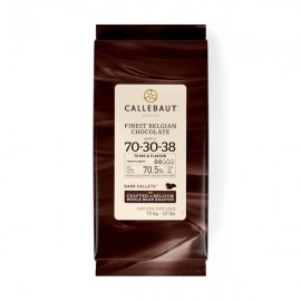 Callebaut Callebaut 70-30-38NV Natural Vanilla 70% Extra Dark Chocolate Callets - 10 kg