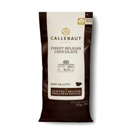 Callebaut Callebaut 815NV Natural Vanilla 56% Semi-Sweet Dark Chocolate Callets - 10kg 815NV-595