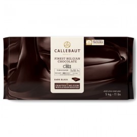 Callebaut Callebaut C811NV Natural Vanilla 53% Semi-Sweet Dark Chocolate Bloc - 5kg C811NV-132