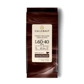 Callebaut Callebaut L60-40 Natural Vanilla 60% Dark Chocolate Callets - 10 kg L-60-40NV-595