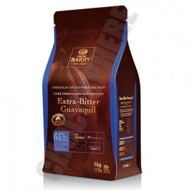 Cacao Barry Cacao Barry Guayaquil Pistoles 64% Extra-Bitter Dark Chocolate Discs - 5 kg