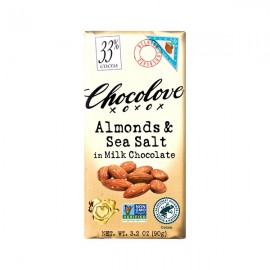 Chocolove Chocolove Almonds & Sea Salt in 33% Milk Chocolate Bar - 90g