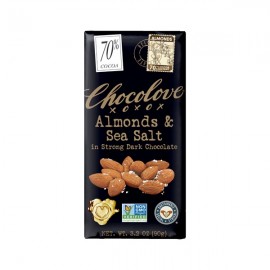 Chocolove Chocolove Almonds & Sea Salt in Strong 70% Dark Chocolate Bar - 90g