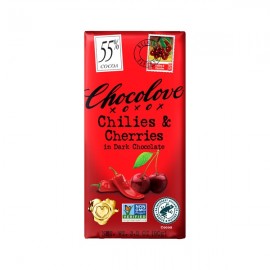 Chocolove Chocolove Chilies and Cherries in 55% Dark Chocolate Bar - 90g