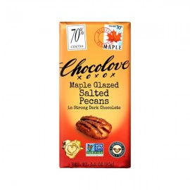 Chocolove Chocolove Maple Glazed Salted Pecans in Strong 70% Dark Chocolate Bar - 90g