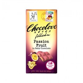 Chocolove Chocolove Passion Fruit Filled 34% Ruby Chocolate Bar - 90g