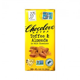 Chocolove Chocolove Toffee & Almonds in 33% Milk Chocolate Bar - 90g