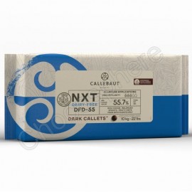 Callebaut Callebaut NXT DFD-55 55% Semi-Sweet Dark Chocolate Callets - 10kg CHD-Q55-DFR-57B