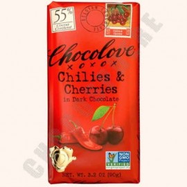 Chocolove Chocolove Chilies and Cherries in 55% Dark Chocolate Bar - 90g