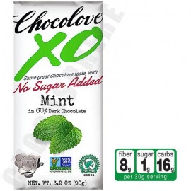 Chocolove Mint in Dark Chocolate No-Sugar-Added Bar 3.2oz