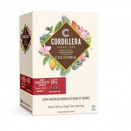 Cordillera Cordillera Colombia 59% Single Origin Dark Chocolate Discs - 5kg 59CordDisc Galeras