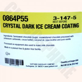 Guittard Crystal Dark Ice Cream Coating 55 lb Pail 0864