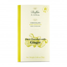 Dolfin Dolfin Chocolat Noir Au Gingembre 60% Dark Chocolate & Ginger Bar - 70g