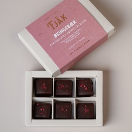 Fjak Raspberry Caramels in 70% Dark Chocolate Box - 190g
