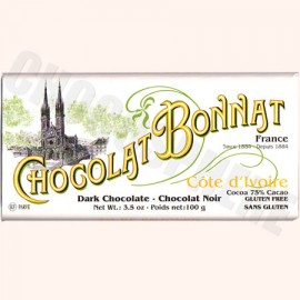 Bonnat Bonnat Cote D' Ivoire 75% Single Origin Dark Chocolate Bar - 100g