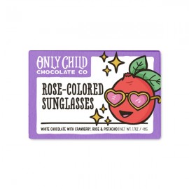 Only Child Only Child Rose-Colored Sunglasses White Chocolate Bar - 48 g