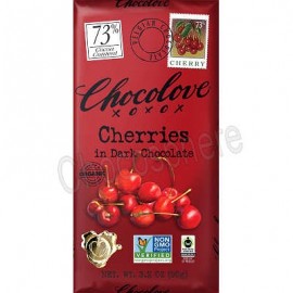 Chocolove Organic Dark with Cherries Bar 3.2oz
