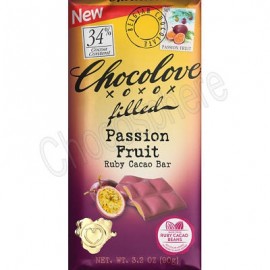 Chocolove Passion Fruit Filled Ruby Cacao Bar