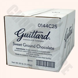Guittard Sweetened Ground Chocolate, 25 lb box  0144 C25 0144C25 0144C25x