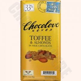 Chocolove Toffee-Almond Bar 3.2oz