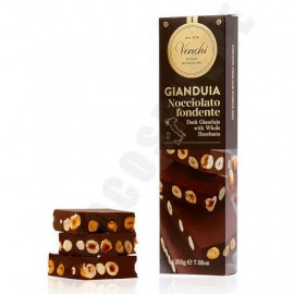 Venchi Venchi Gianduia Nocciolato Fondente 56% Dark Chocolate Gianduja & Hazelnuts Bar - 200 g 126375