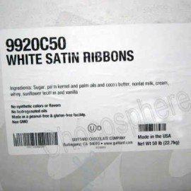 Guittard Guittard White Satin Ribbons Coating Compound Box - 50lb 9920 C50 C50X 9920C50 9920C50X