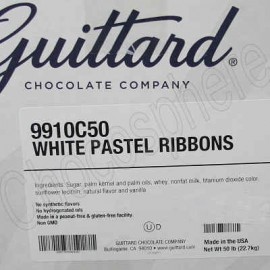 Guittard Guittard White Pastel Ribbons Coating Compound Box - 50 lb 9910 c50 9910c50